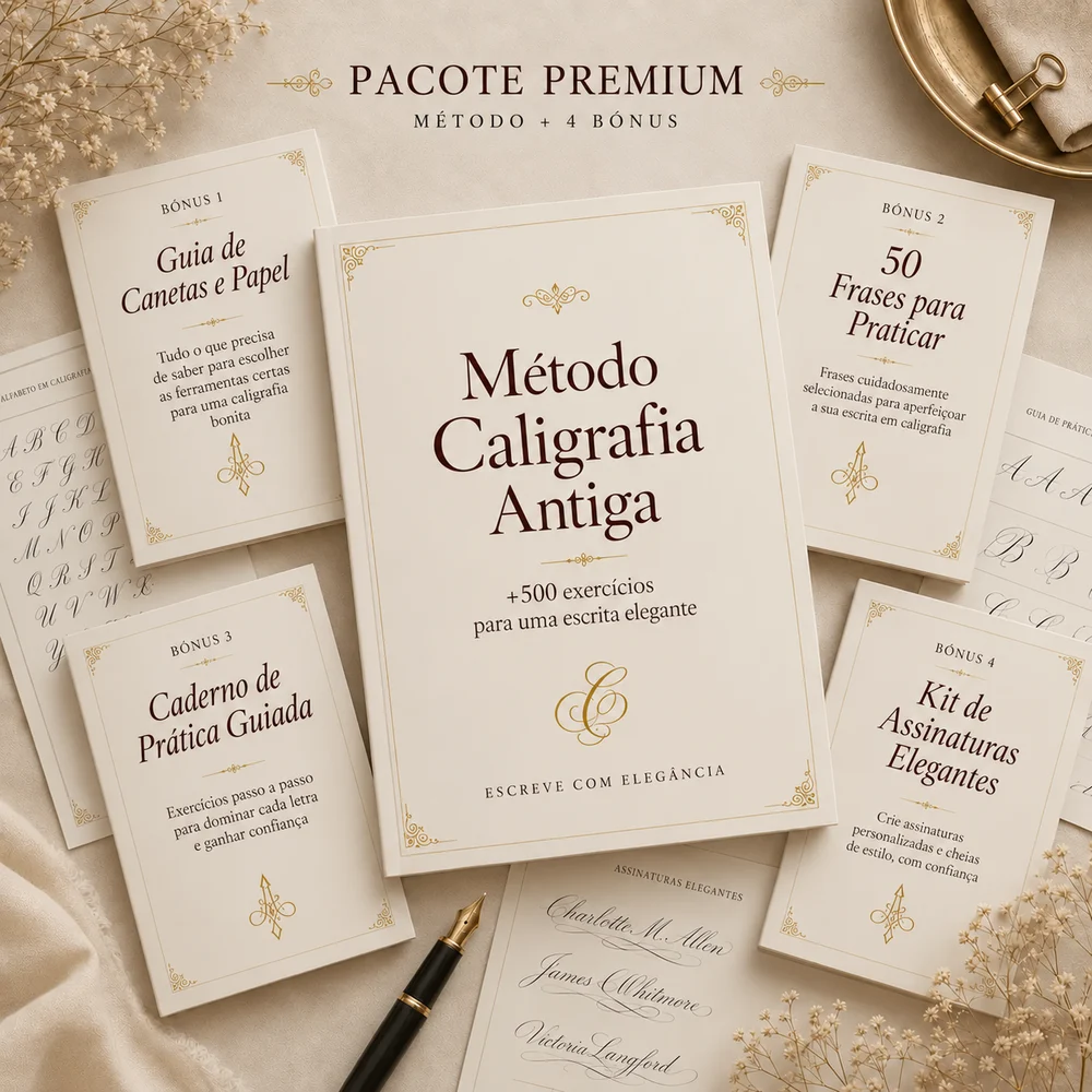 Pacote Premium do Método Caligrafia Antiga