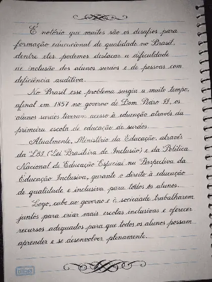 Caligrafia depois da prática